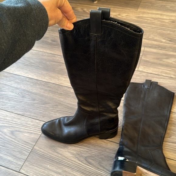 Louise et Cie Zada Black Leather Tall Knee
High Riding Boots Women's Size 7.5 - Picture 3 of 16